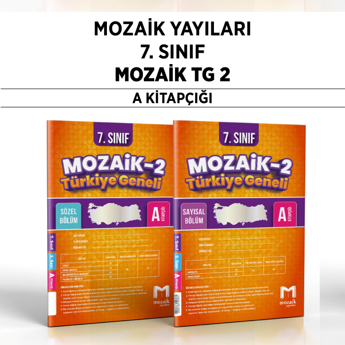 MOZAİK 07.SINIF TÜRKİYE GENELİ SAY/SÖZ 2-A -25-26